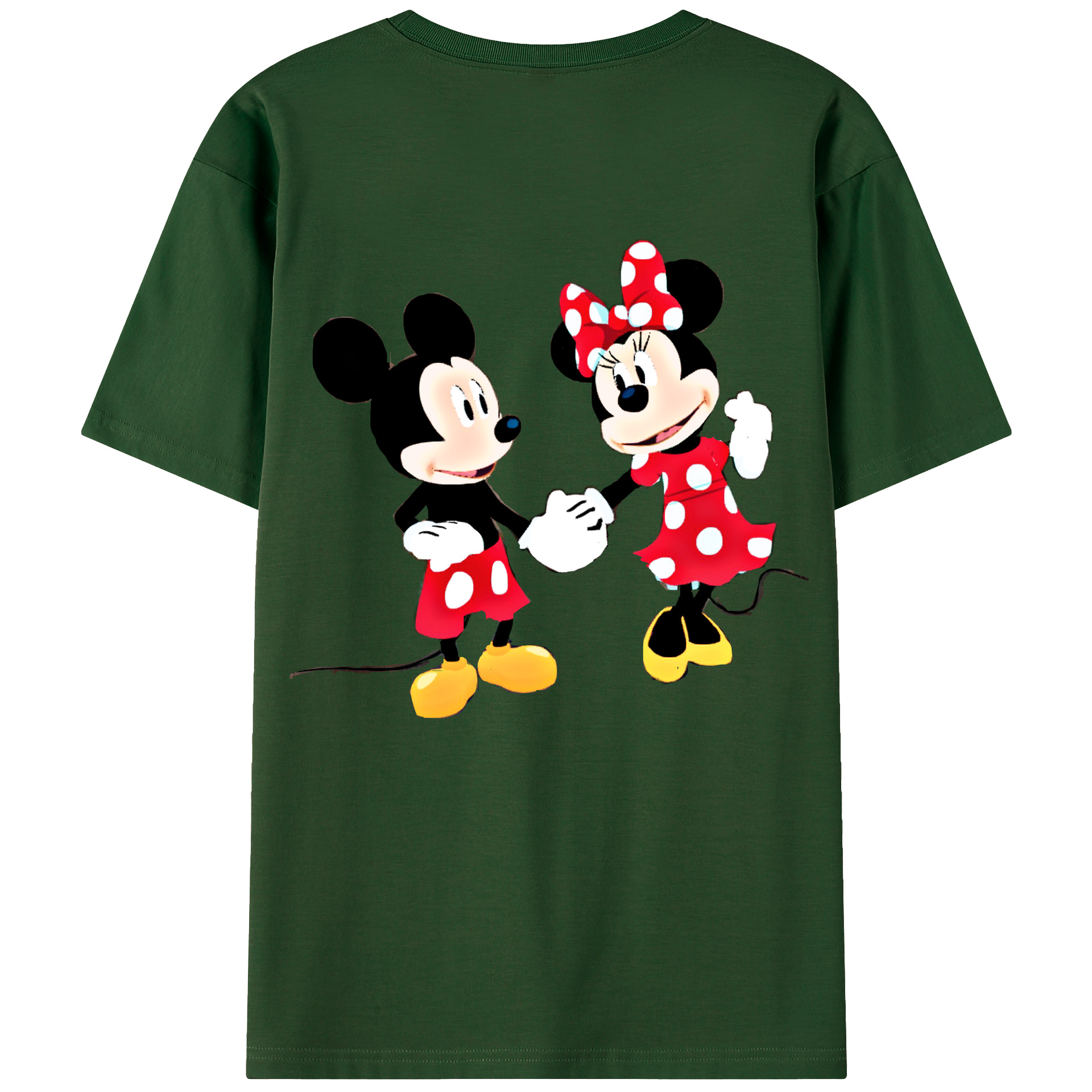 （画像用） ミッキーマウス Mickey Mouse 綿100％半袖Tシャツ（背面プリント）